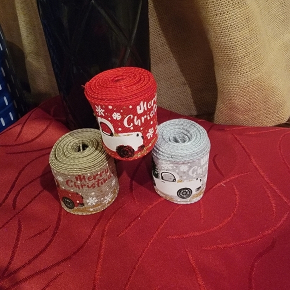 Christmas Red, Silver and Gold Ribbon - Picture 4 of 11